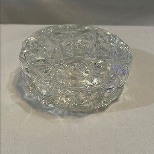 Crystal Cut Glass Trinket Box